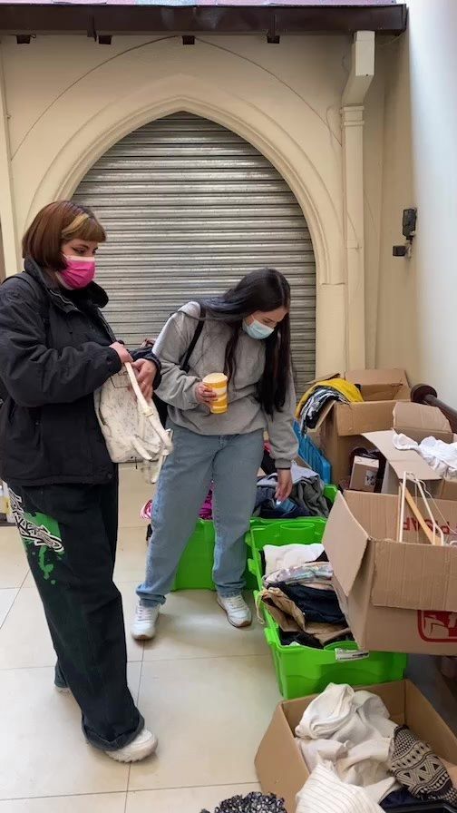 Clothes donated to the foundation.