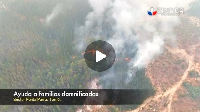 A humanitarian trip to the fire zone in southern Chile: clothes, dishes and bedding for affected families, received by the Red Cross in Tomé. Drone video: @kamilo_soto_drone.